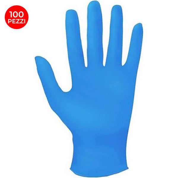 GUANTI AJRTOUCH MOD. PROTECTO NITRILE BLU CONF.DA PZ100 TG S*
