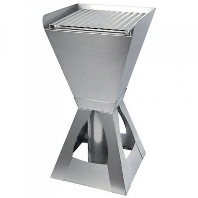 PYROCAMPING BARBECUE A PELLET TRASPORTABILE IN ACCIAIO INOX*