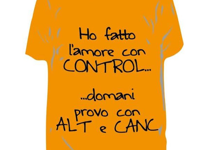 RICCI PROFUMATORE AUTO T-SHIRT SCRITTE "HO FATTO L'AMORE…" ANTITABACCO