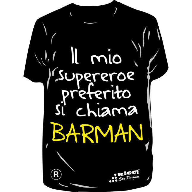 RICCI PROFUMATORE AUTO T-SHIRT SCRITTE "IL MIO SUPEREROE..." NARCISUSS