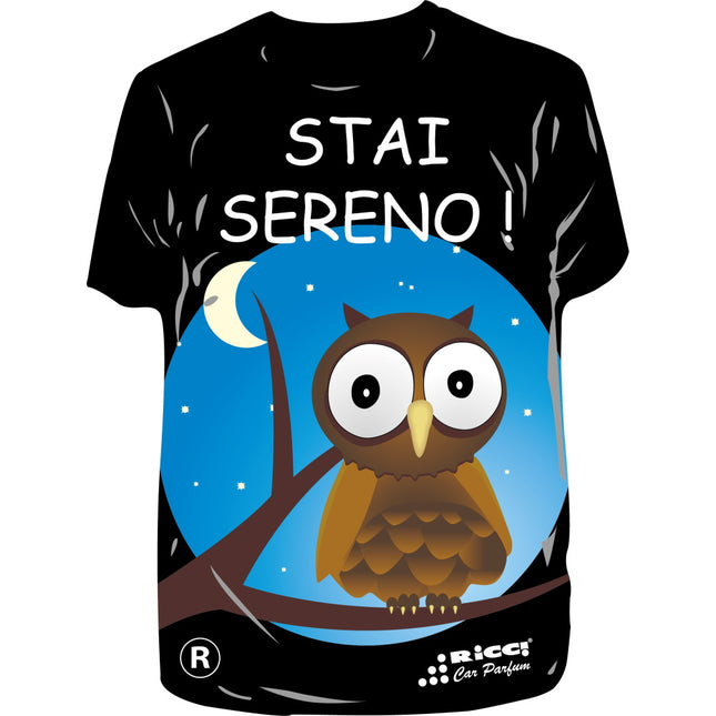 RICCI PROFUMATORE AUTO T-SHIRT IMMAGINI "STAI SERENO!" ORIENTE