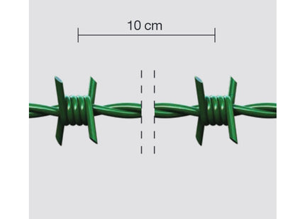 CAVATORTA FILO SPINATO RICCIO ACCIAIO PLASTIFICATO VERDE MT100