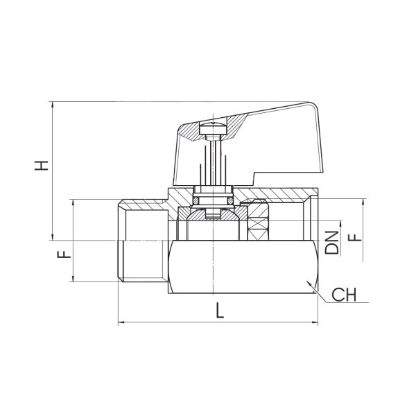 KONFIT VALVOLA A SFERA MINI ART. RV44 M/F