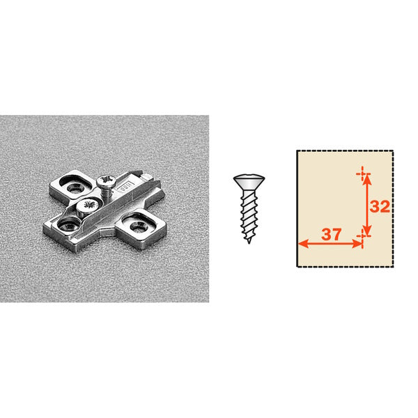 SALICE BASE A CROCE REGOLABILE SERIE 200 IN ZAMA NICHELATA