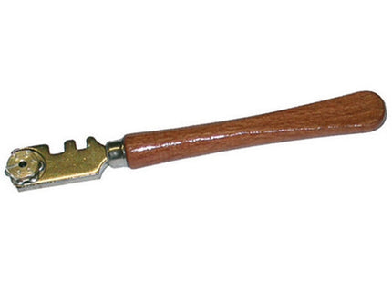 JOKRA TAGLIAVETRI PROFESSIONALE CON 6 ROTELLE MANICO IN LEGNO