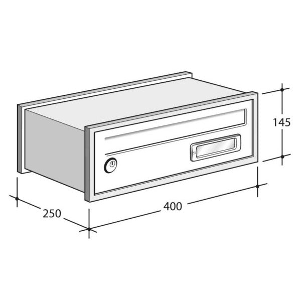 SILMEC CASSETTA POSTALE MOD. OPEN-AIR400 SC5 COLORE SILVER/CELESTE