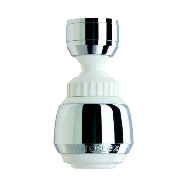SIROFLEX ROMPIGETTO SIRIUS DOPPIO SNODO CROMATO BIANCO 22X1F-24X1M*
