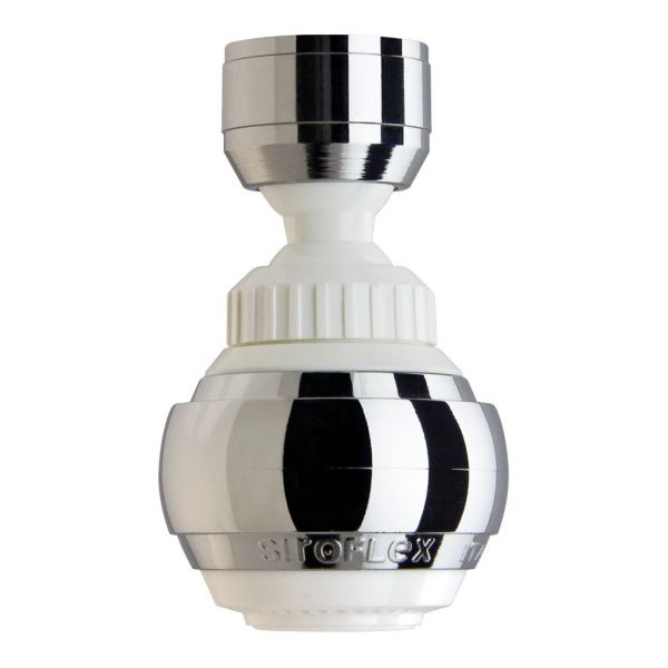 SIROFLEX ROMPIGETTO SATURN DOPPIO SNODO BIANCO CROMO BIANCO 22X1F-24X1M*