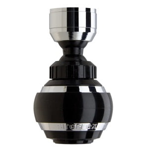 SIROFLEX ROMPIGETTO SATURN DOPPIO SNODO NERO CROMATO NERO 22X1F-24X1M*