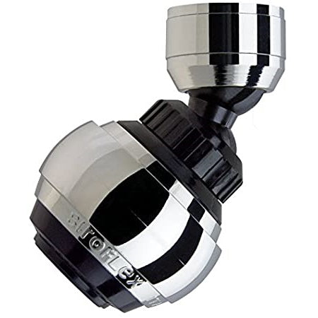 SIROFLEX ROMPIGETTO SATURN DOPPIO SNODO NERO CROMATO 22X1F-24X1M*
