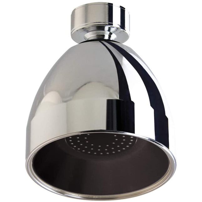 SIROFLEX SOFFIONE DOCCIA IN ABS CROMATO NERO CON SNODO OTTONE 1/2"F*