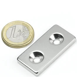 SM MAGNETE MM40X20 FORI D.MM4,5 H.MM4 FORZA KG12 NICHELATO