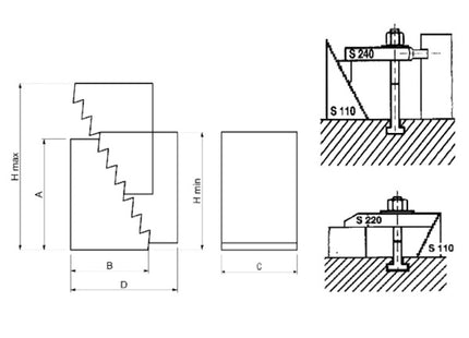 SPD APPOGGIO DENTATO IN ACCIAIO DA BONIFICA VERNICIATO ART. S110