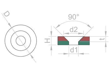 SM DISCO MAGNETICO D.MM18 FORO D.MM4,5 H.MM4 FORZA KG4 NICHELATO