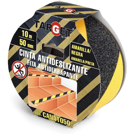 TARGET NASTRO ADESIVO ANTISCIVOLO BICOLORE GIALLO/NERO MM50X10MT