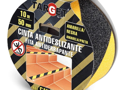 TARGET NASTRO ADESIVO ANTISCIVOLO BICOLORE GIALLO/NERO MM50X10MT