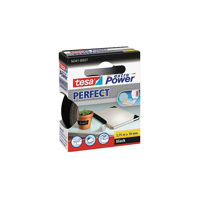 TESA NASTRO ADESIVO TELATO EXTRA POWER PERFECT NERO