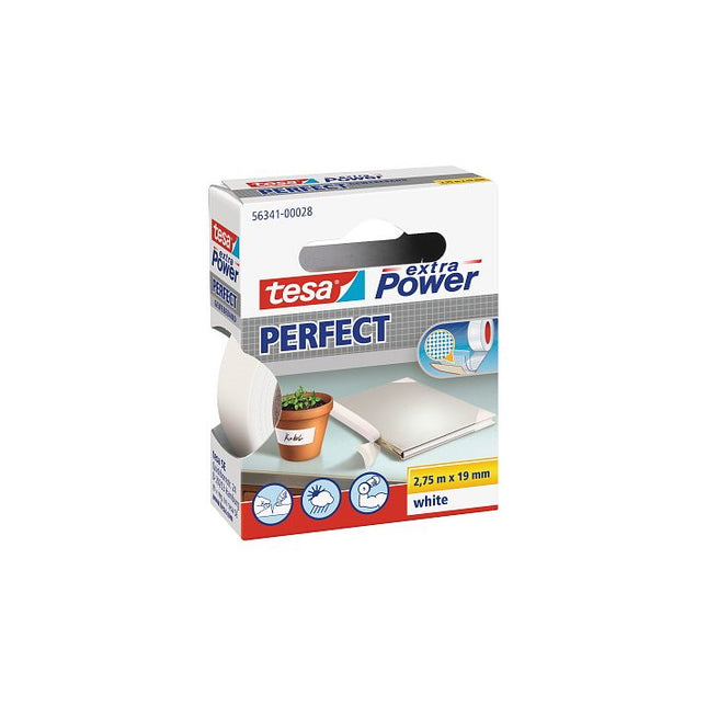 TESA NASTRO ADESIVO TELATO EXTRA POWER PERFECT BIANCO