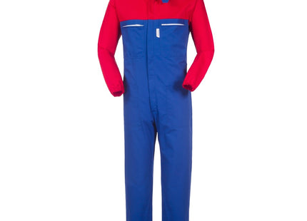 TUTA DA LAVORO MOD. LONDRA COLORE AZZURRO/ROSSO TG. M