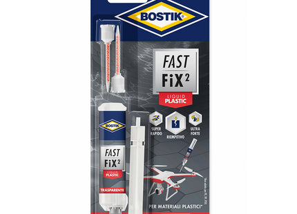 UHU BOSTIK FAST FIX2 LIQUID PLASTIC SIRINGA COLLA BICOMPONENTE GR10