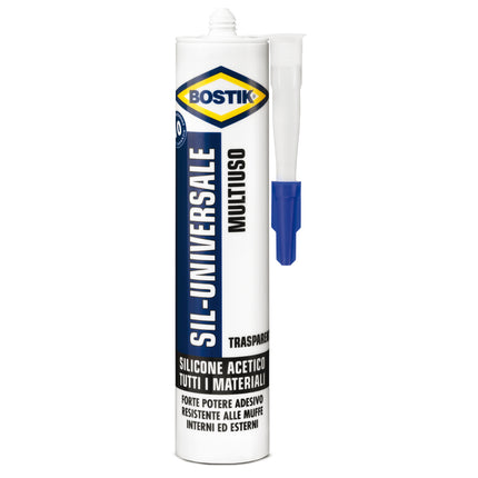 UHU BOSTIK SIL-UNIVERSALE SILICONE ACETICO TRASPARENTE CARTUCCIA ML280