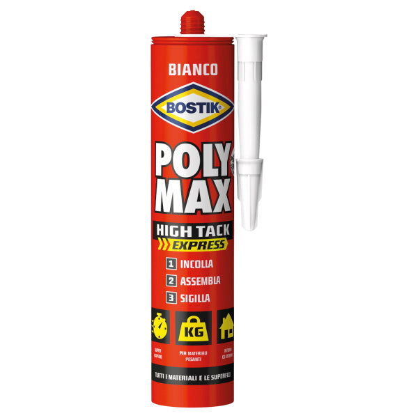 UHU BOSTIK POLY MAX HIGH TACK EXPRESS BIANCO SIGILLANTE CARTUCCIA GR425