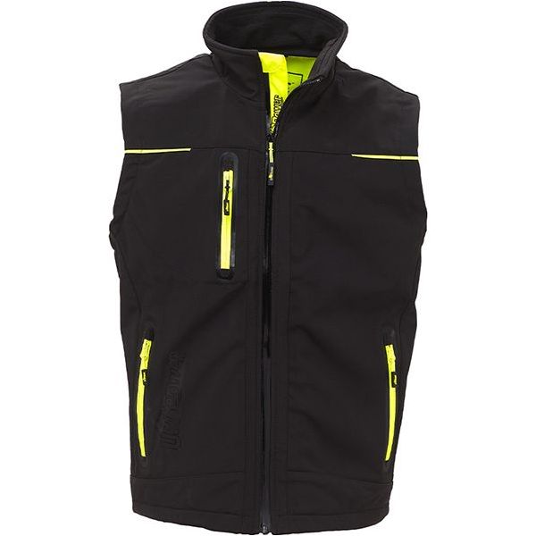 U-POWER GILET TECNICO IN SOFTSHELL UNIVERSE COLORE BLACK CARBON