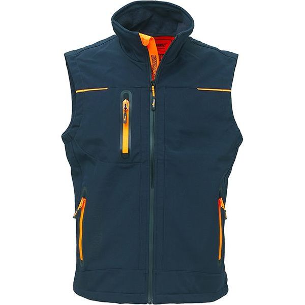 U-POWER GILET TECNICO IN SOFTSHELL UNIVERSE COLORE DEEP BLUE