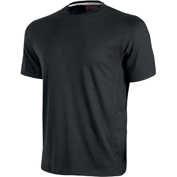 U-POWER T-SHIRT IN JERSEY DI POLYCOTONE ROAD COLORE BLACK CARBON