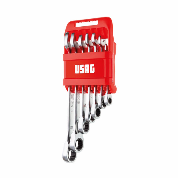 USAG  285KB/DS7 SERIE 7 CHIAVI COMBINATE A CRICCHETTO PIATTE