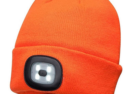 UTZ CAPPELLINO MAGLINA CON LUCE LED RICARICABILE USB COLORE ARANCIO