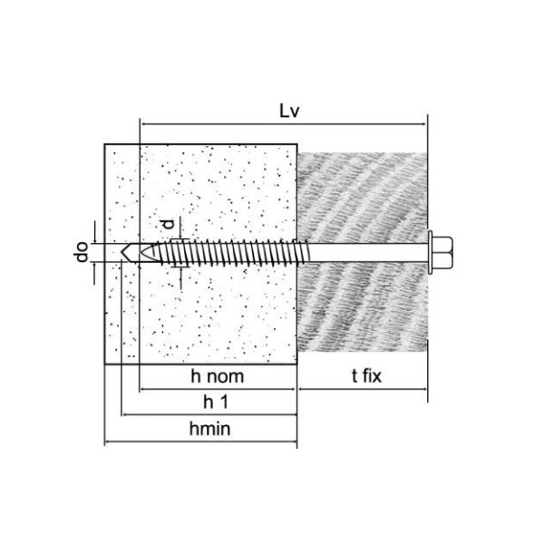 FRIULSIDER VITE PER CALCESTRUZZO TE CON COLLARE ZINCATA VDC