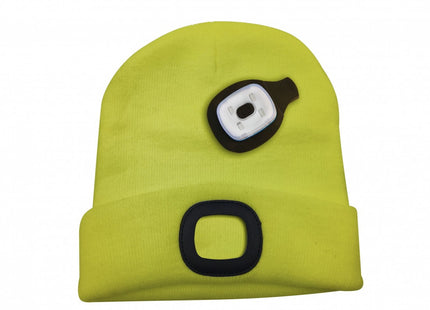 VELAMP CAPPELLINO MAGLINA CON LUCE LED RICARICABILE USB GIALLO LIME