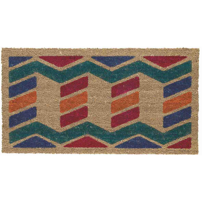 VELCOC ZERBINO RETTANGOLARE IN COCCO COLORATO MOD. TROPICAL 14 CM40X70