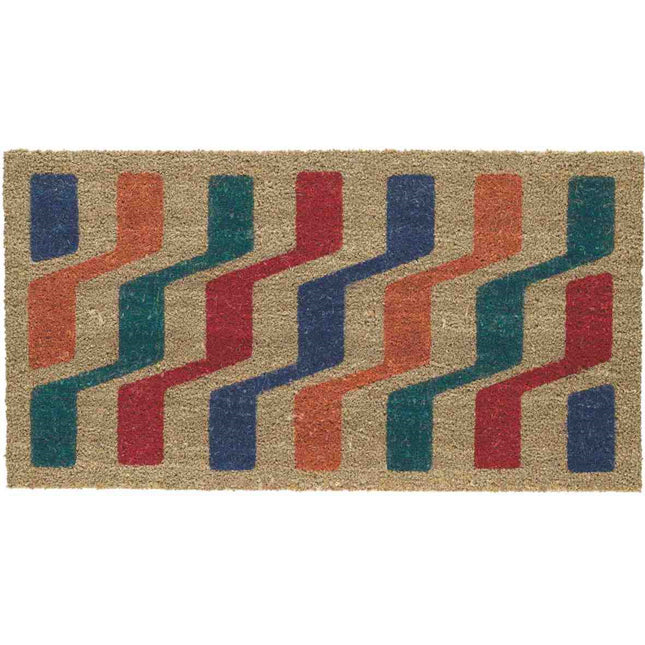 VELCOC ZERBINO RETTANGOLARE IN COCCO COLORATO MOD. TROPICAL 14 CM40X70