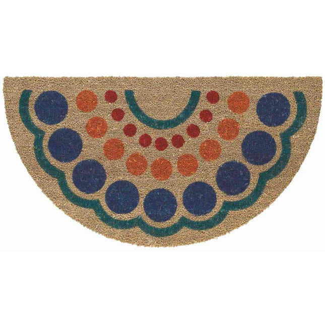 VELCOC ZERBINO A MEZZALUNA IN COCCO COLORATO MOD. TROPICAL 14 CM40X70