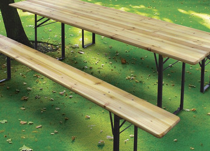VERDELOOK SET BIRRERIA TAVOLO E 2 PANCHE PIEGHEVOLI CM80X200