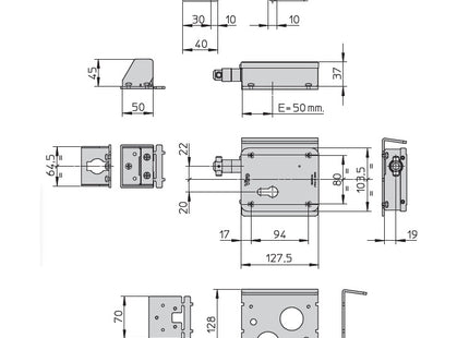 VIRO SERRATURA ELETTRICA PER CANCELLI SCORREVOLI SERIE V09