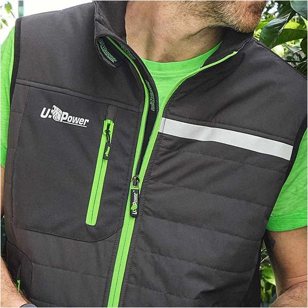 U-POWER GILET WALL COLORE ASPHALT GREY/GREEN