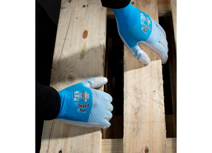WONDER GRIP GUANTI MOD. WG-522W BEE-TOUGH COLORE AZZURRO/BIANCO