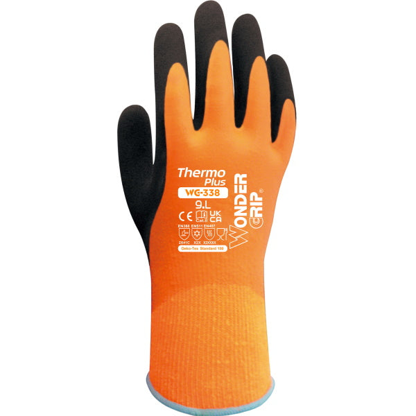 WONDER GRIP GUANTI MOD. WG-338 THERMO PLUS COLORE ARANCIO/NERO